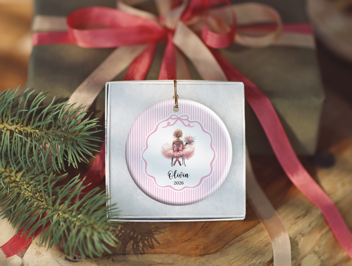 Personalized Ballet Dancer Christmas Ornament