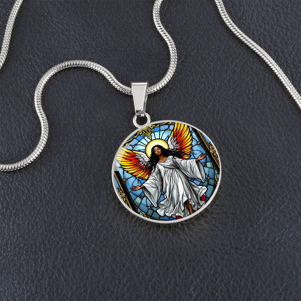 Guardian Angel Necklace with Engraving-[Heartfelt Family Gift]