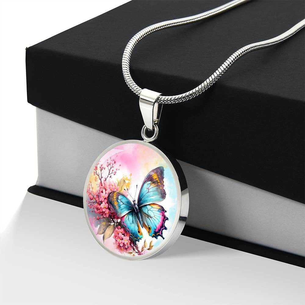 Butterfly Pendant Necklace in Gold or silver-[Heartfelt Family Gift]