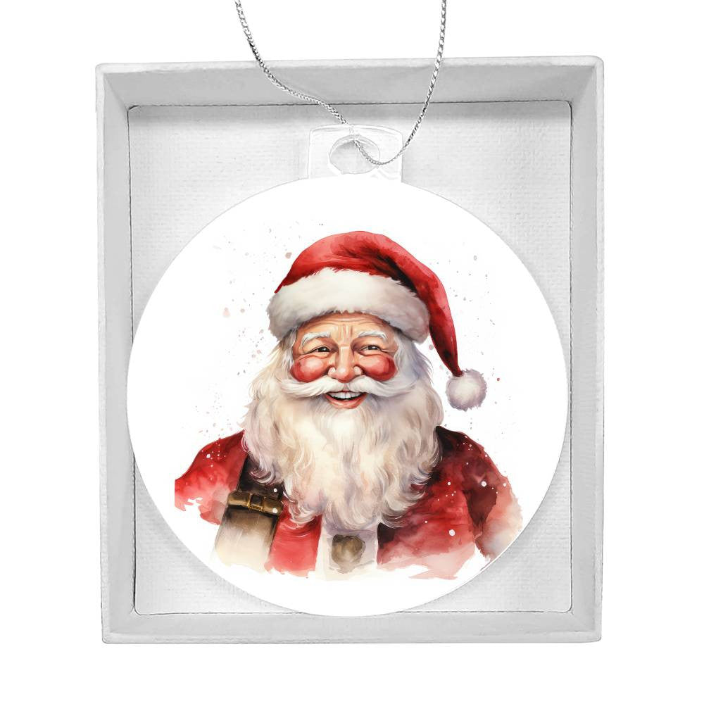 Santa Acrylic Christmas Ornament-[Heartfelt Family Gift]