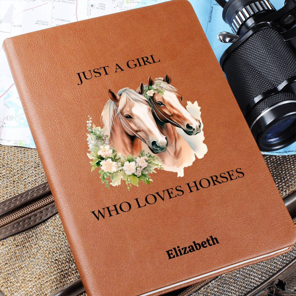 Just a Girl Who Loves Horses Personalized Journal-[Heartfelt Family Gift]