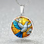 Peace Dove Engraved Necklace in Gold or Silver-[Heartfelt Family Gift]