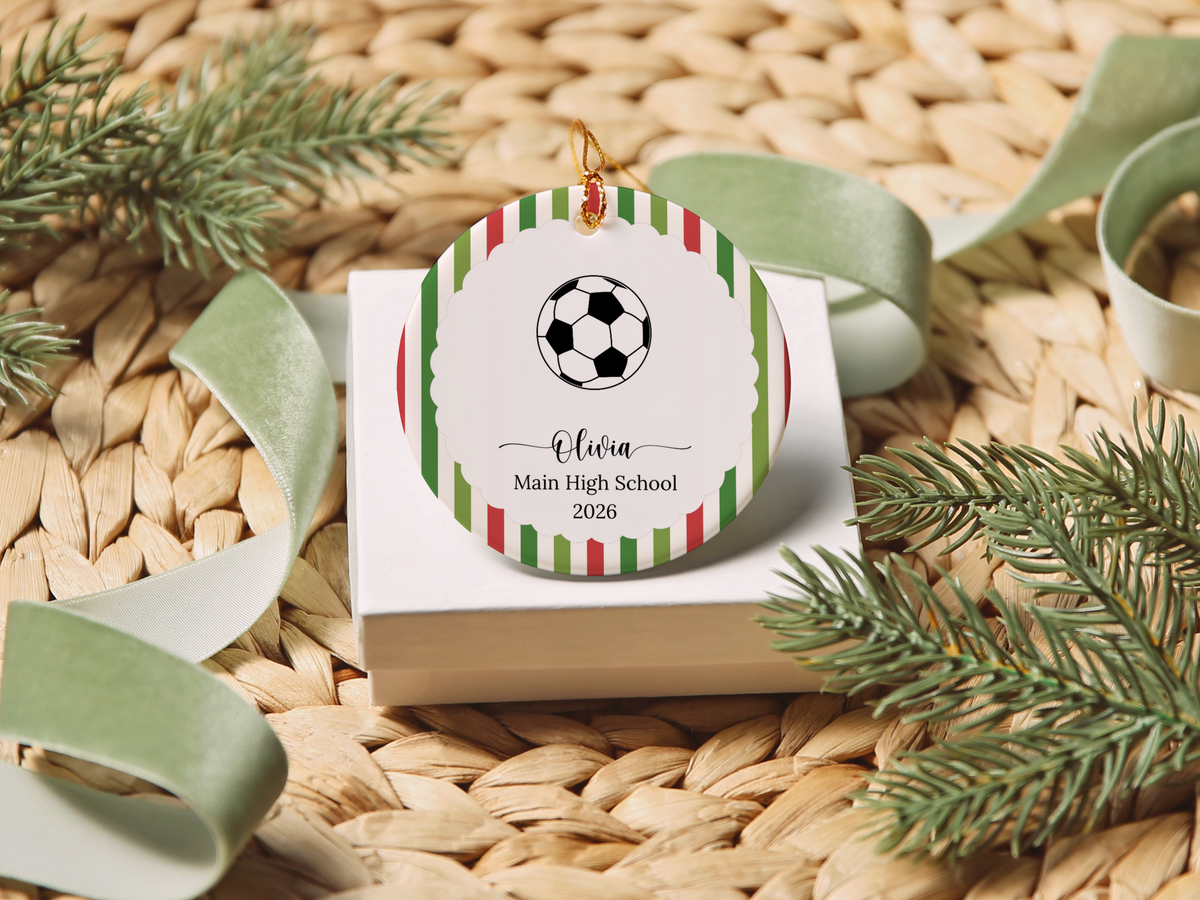 Soccer Player Christmas Ornament
