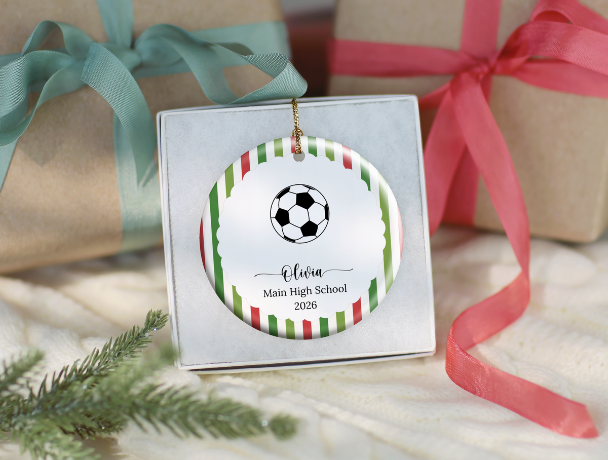 Soccer Player Christmas Ornament