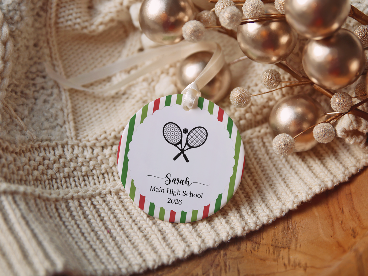 Tennis Player Christmas Ornament