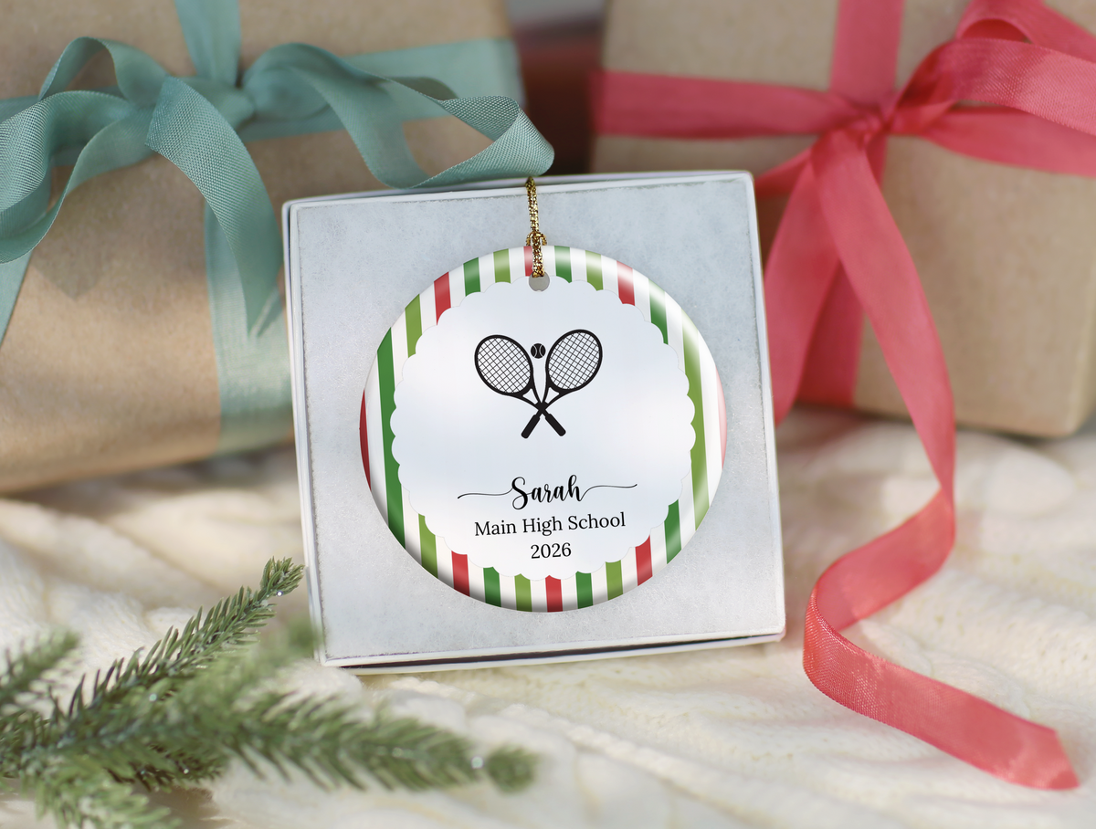 Tennis Player Christmas Ornament