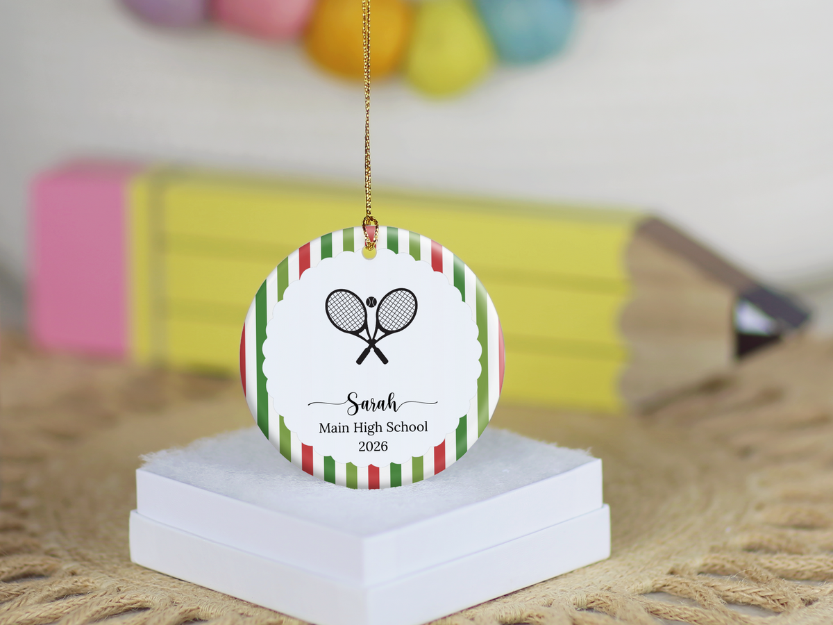 Tennis Player Christmas Ornament