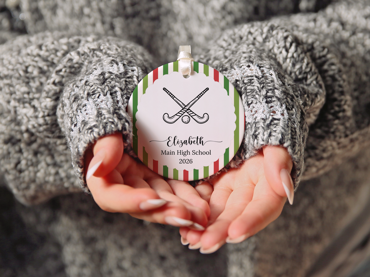 Field Hockey Player Christmas Ornament