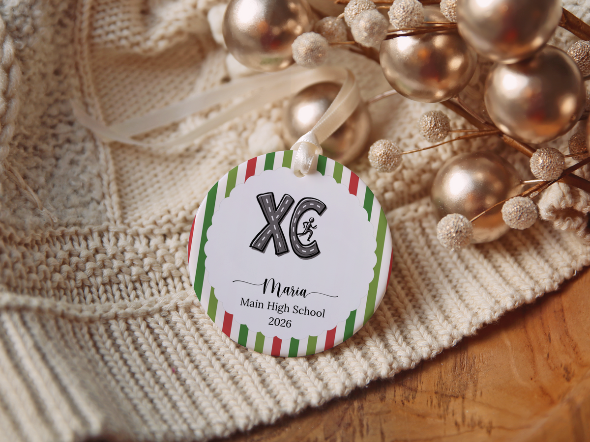 Cross Country Runner Christmas Ornament