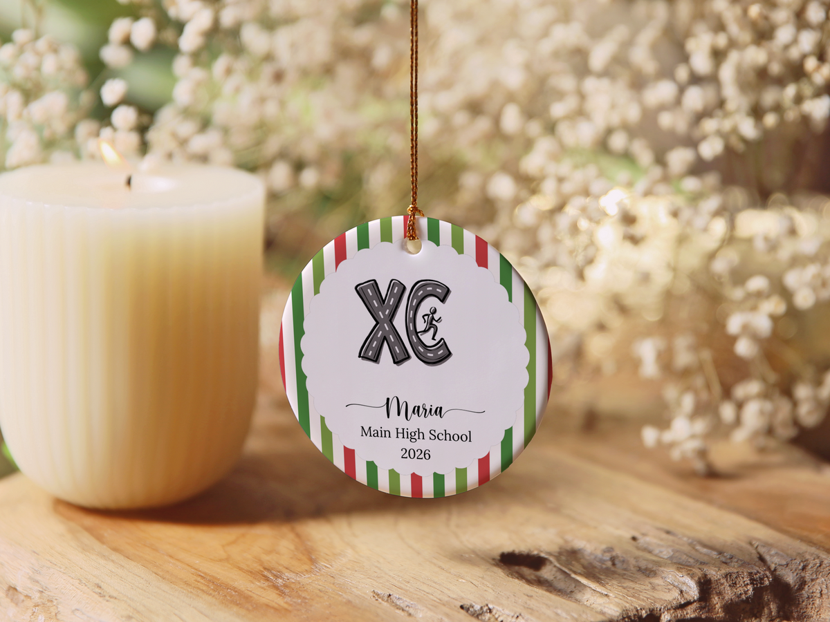 Cross Country Runner Christmas Ornament