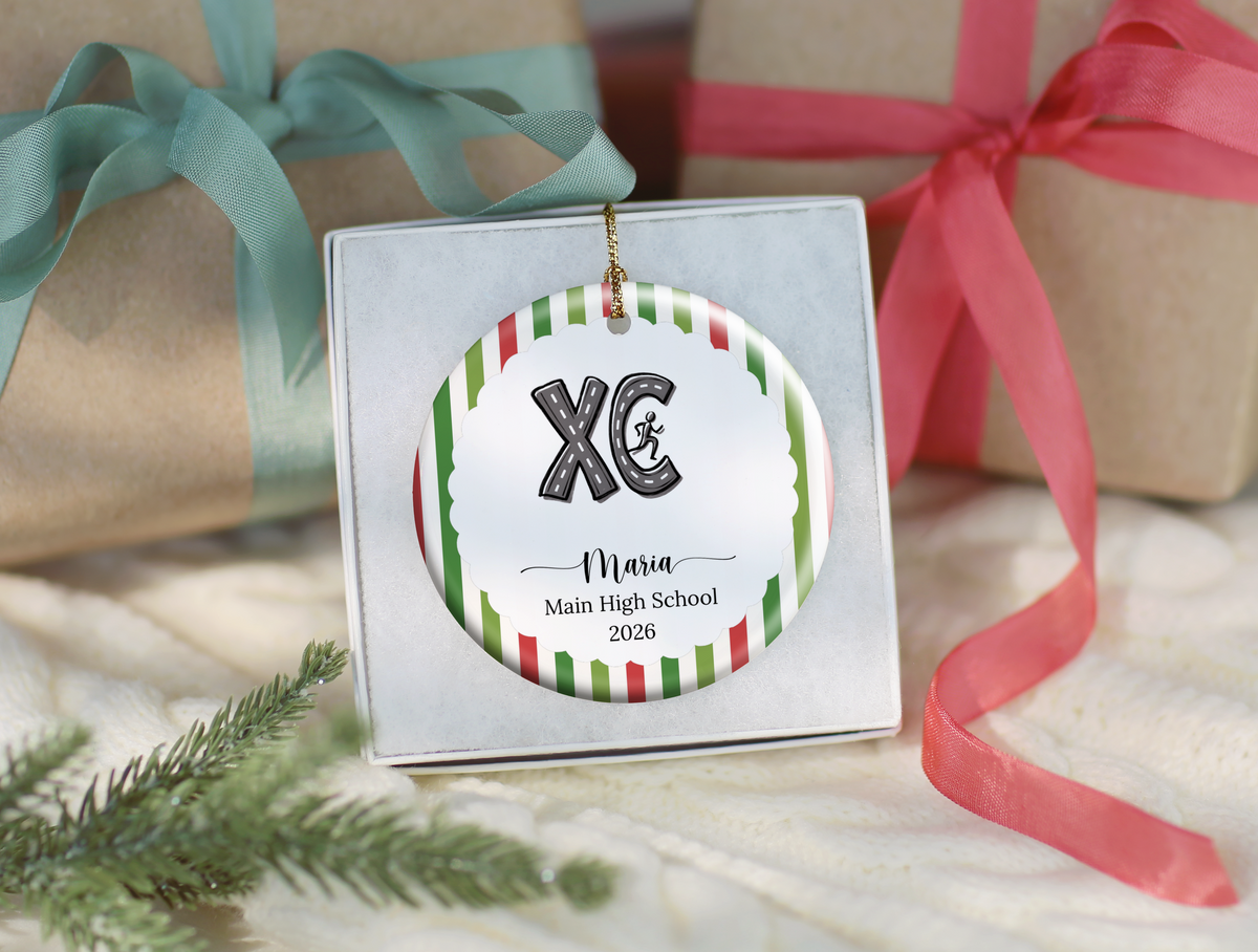 Cross Country Runner Christmas Ornament