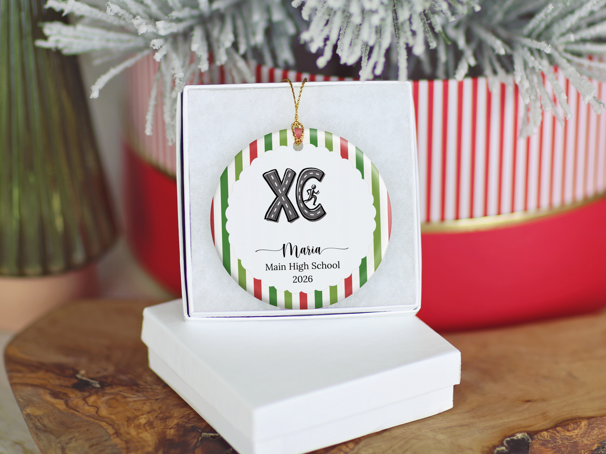 Cross Country Runner Christmas Ornament