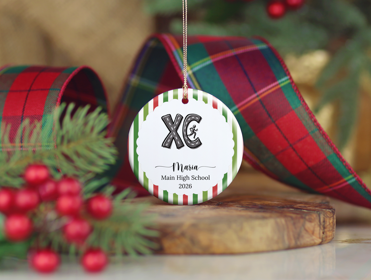 Cross Country Runner Christmas Ornament