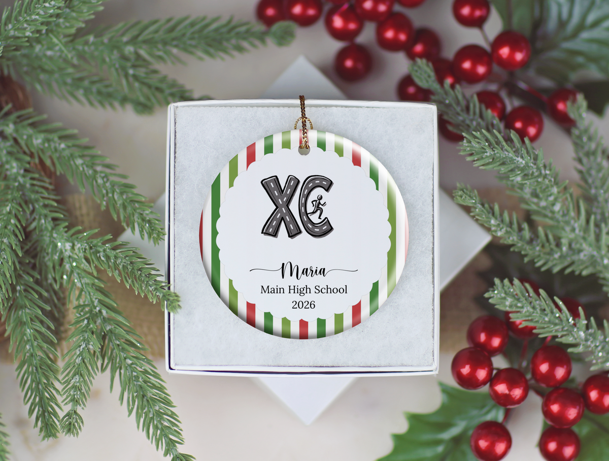 Cross Country Runner Christmas Ornament