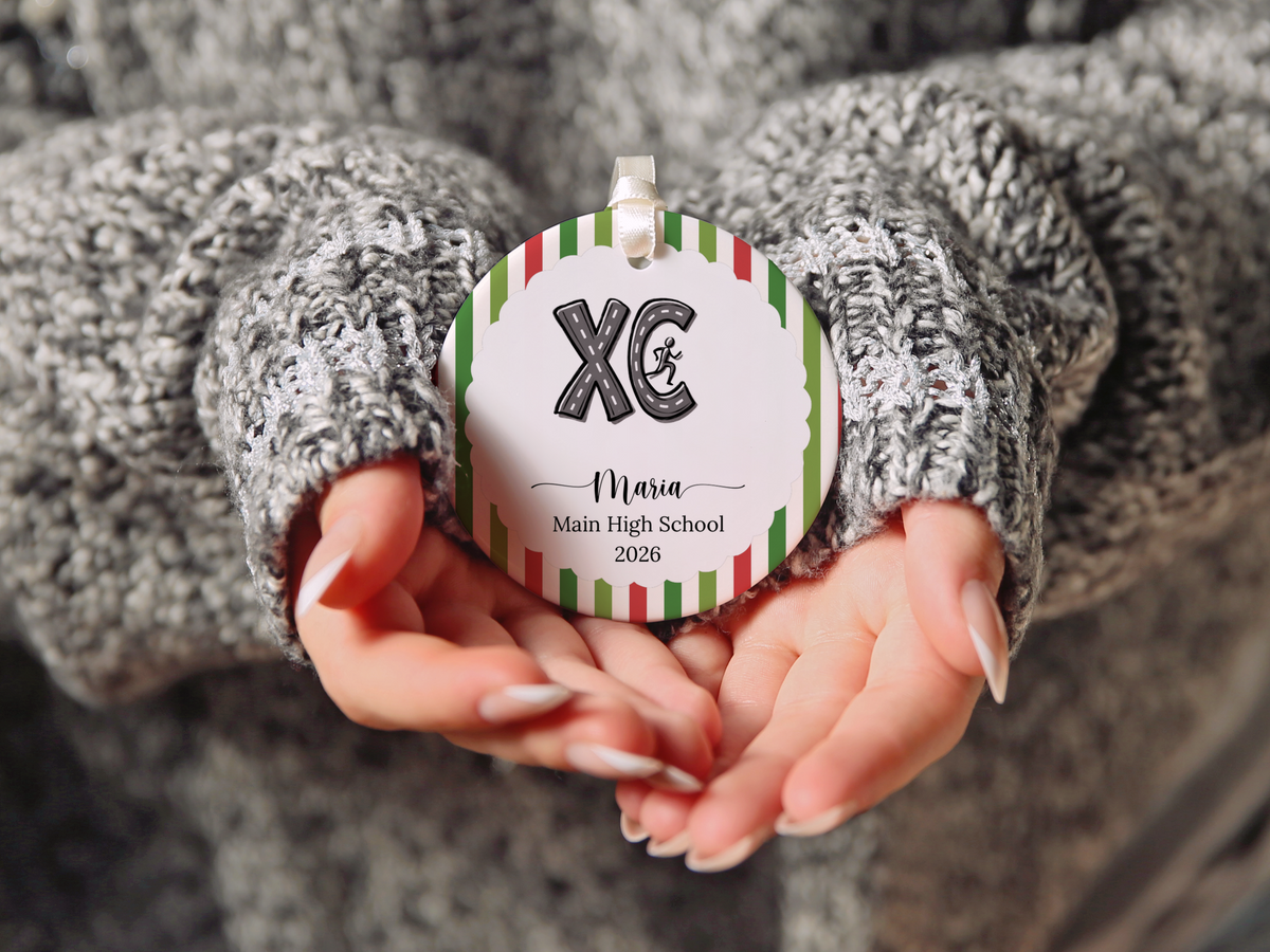 Cross Country Runner Christmas Ornament