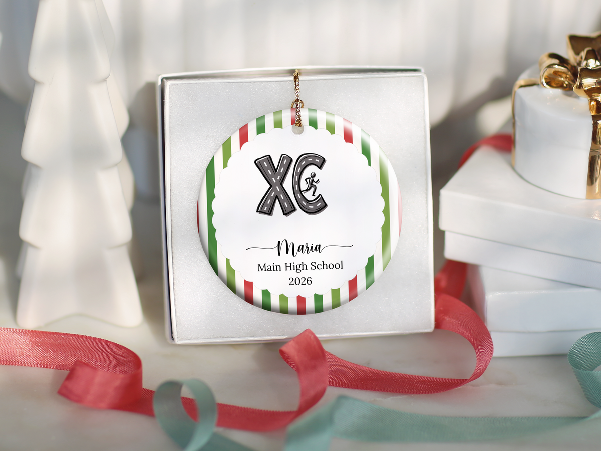Cross Country Runner Christmas Ornament