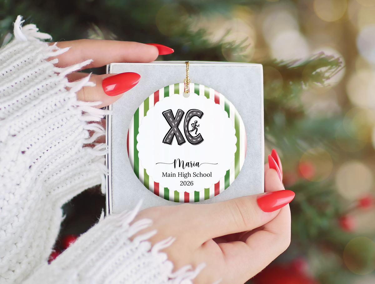 Cross Country Runner Christmas Ornament