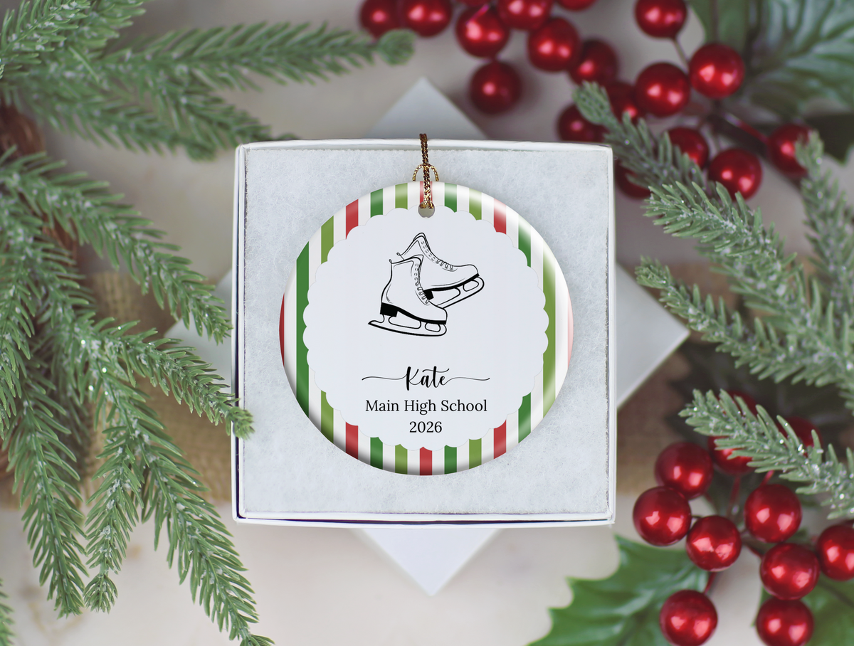 Ice skating Christmas Ornament