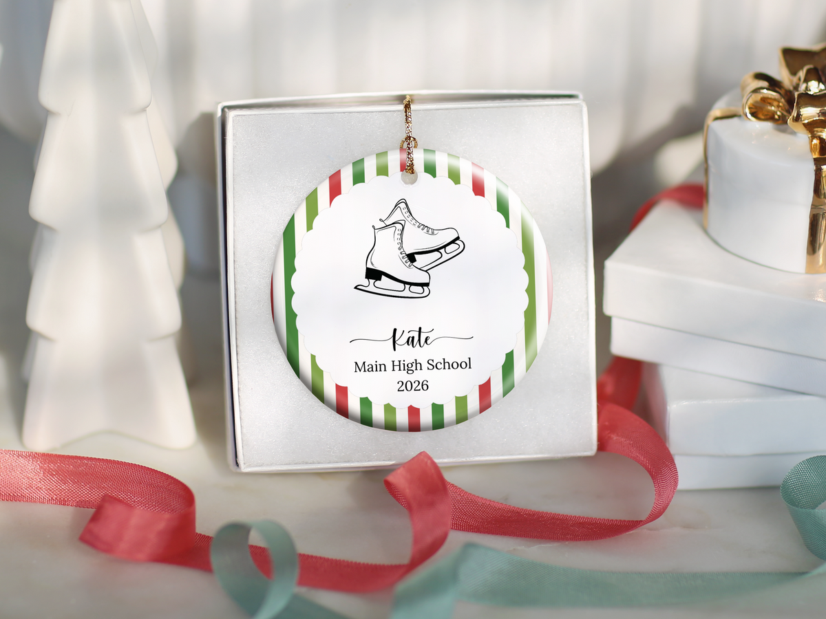 Ice skating Christmas Ornament