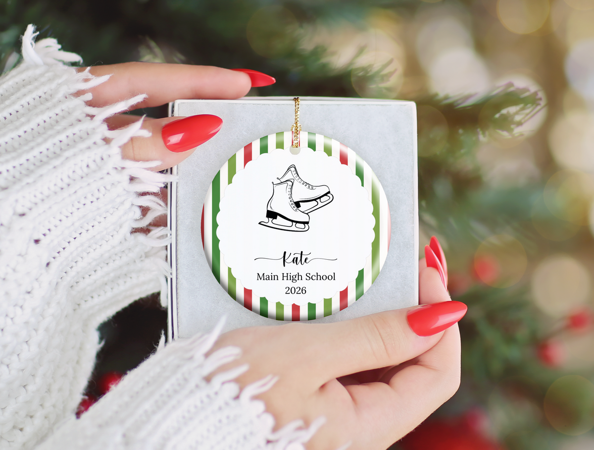 Ice skating Christmas Ornament