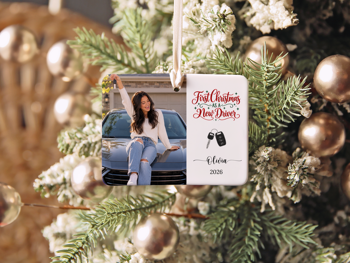First Christmas As A New Driver Photo Ornament