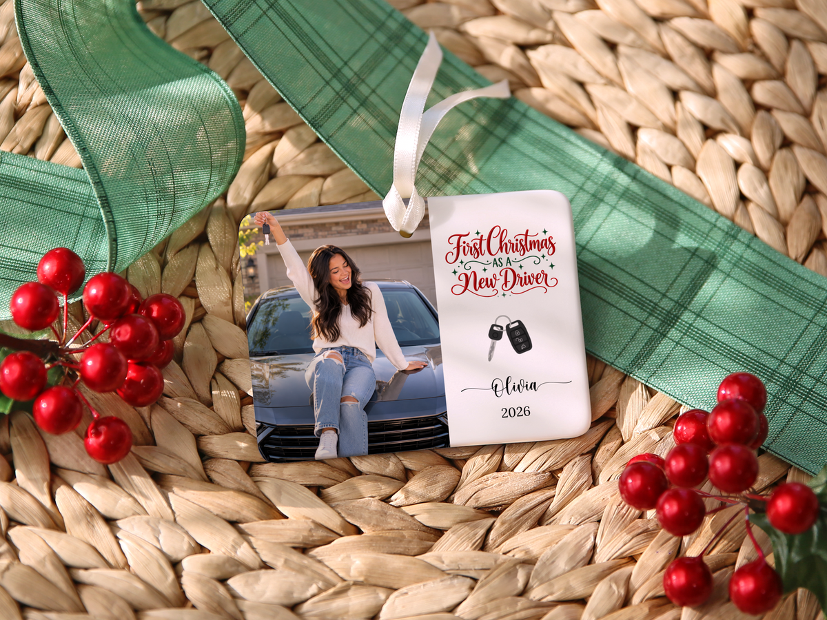 First Christmas As A New Driver Photo Ornament