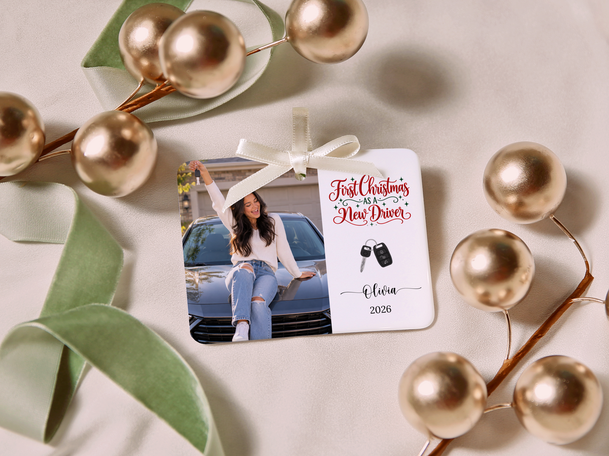 First Christmas As A New Driver Photo Ornament