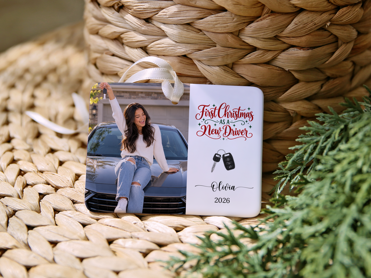 First Christmas As A New Driver Photo Ornament