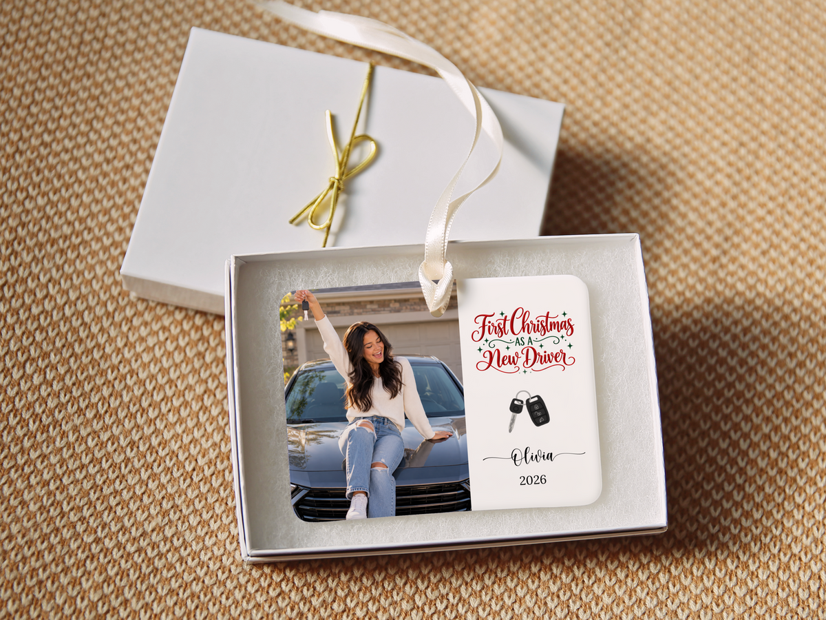 First Christmas As A New Driver Photo Ornament