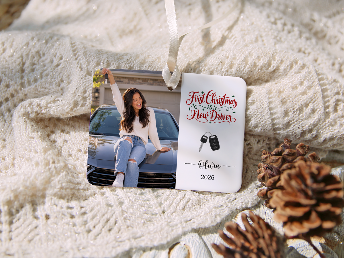 First Christmas As A New Driver Photo Ornament