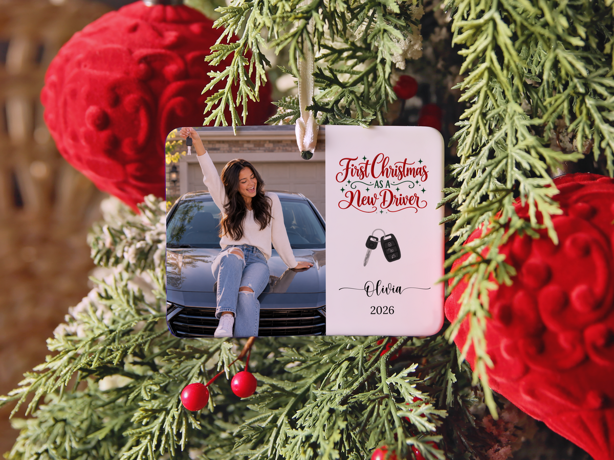 First Christmas As A New Driver Photo Ornament