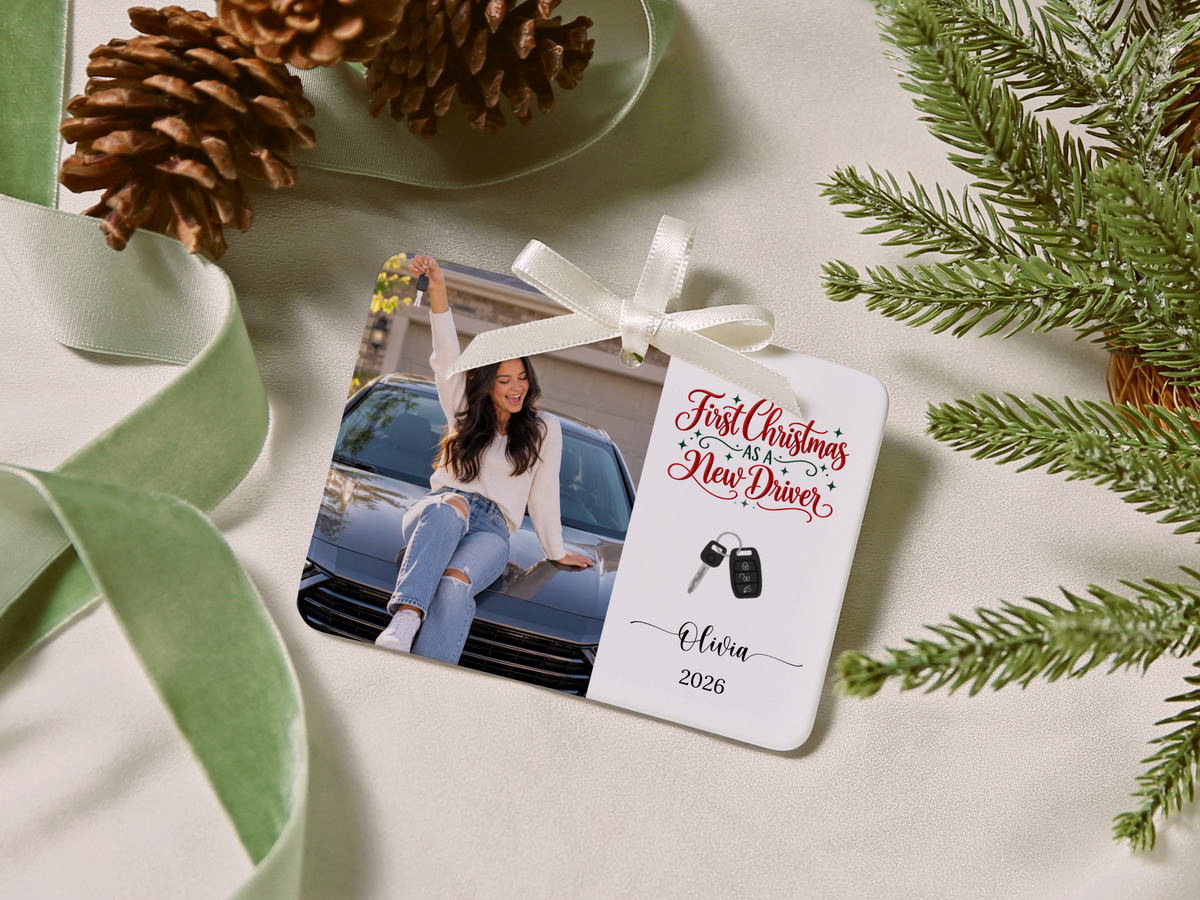 First Christmas As A New Driver Photo Ornament