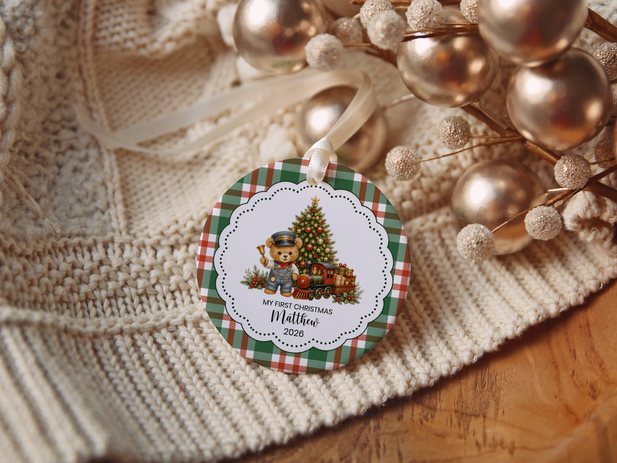 Baby's First Christmas Train Ornament