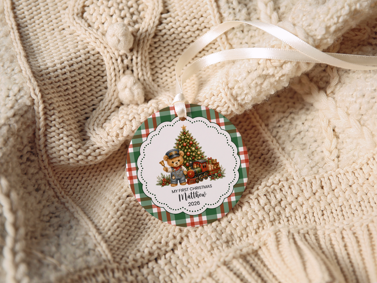 Baby's First Christmas Train Ornament