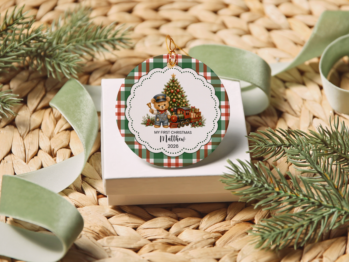 Baby's First Christmas Train Ornament