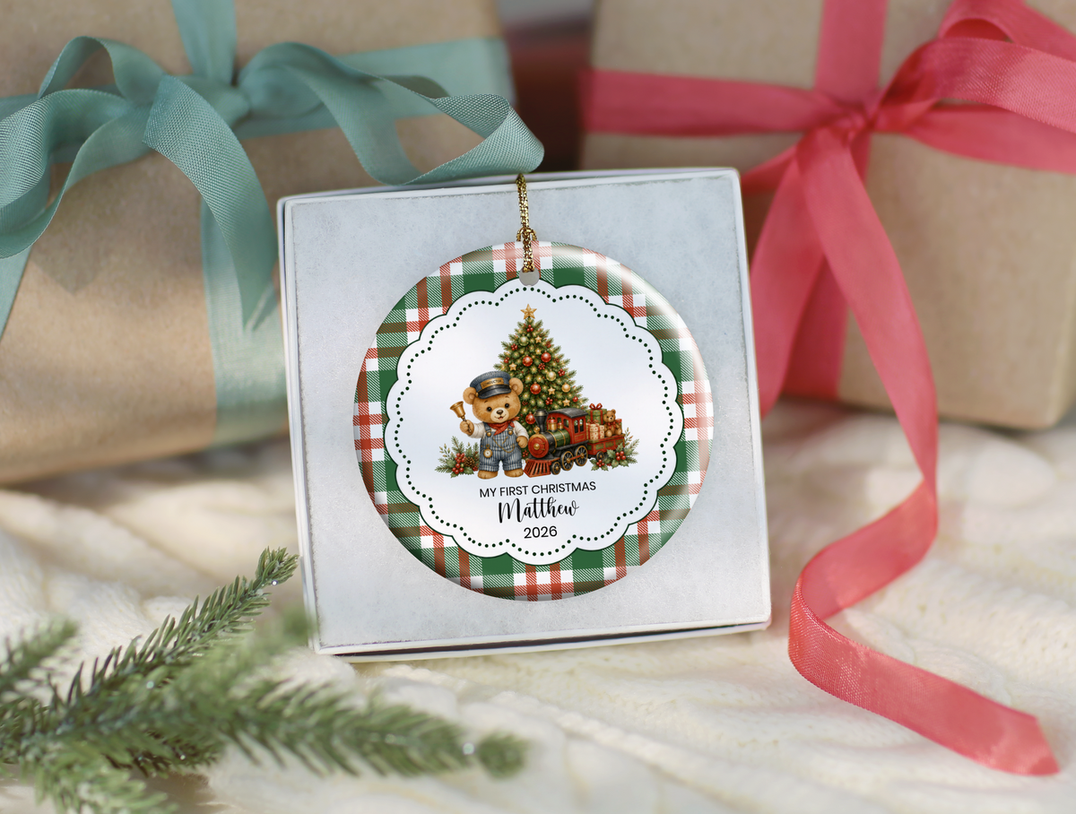 Baby's First Christmas Train Ornament