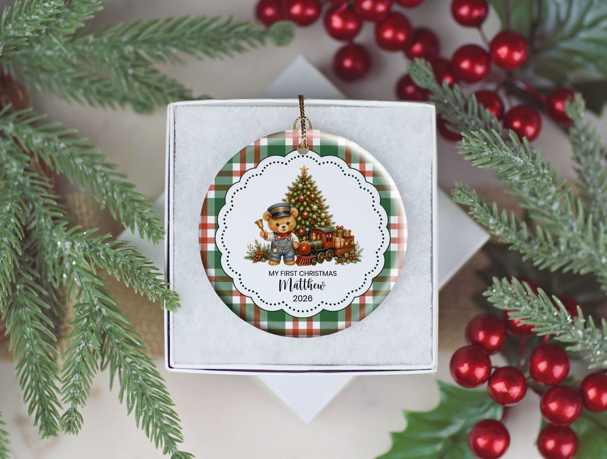 Baby's First Christmas Train Ornament