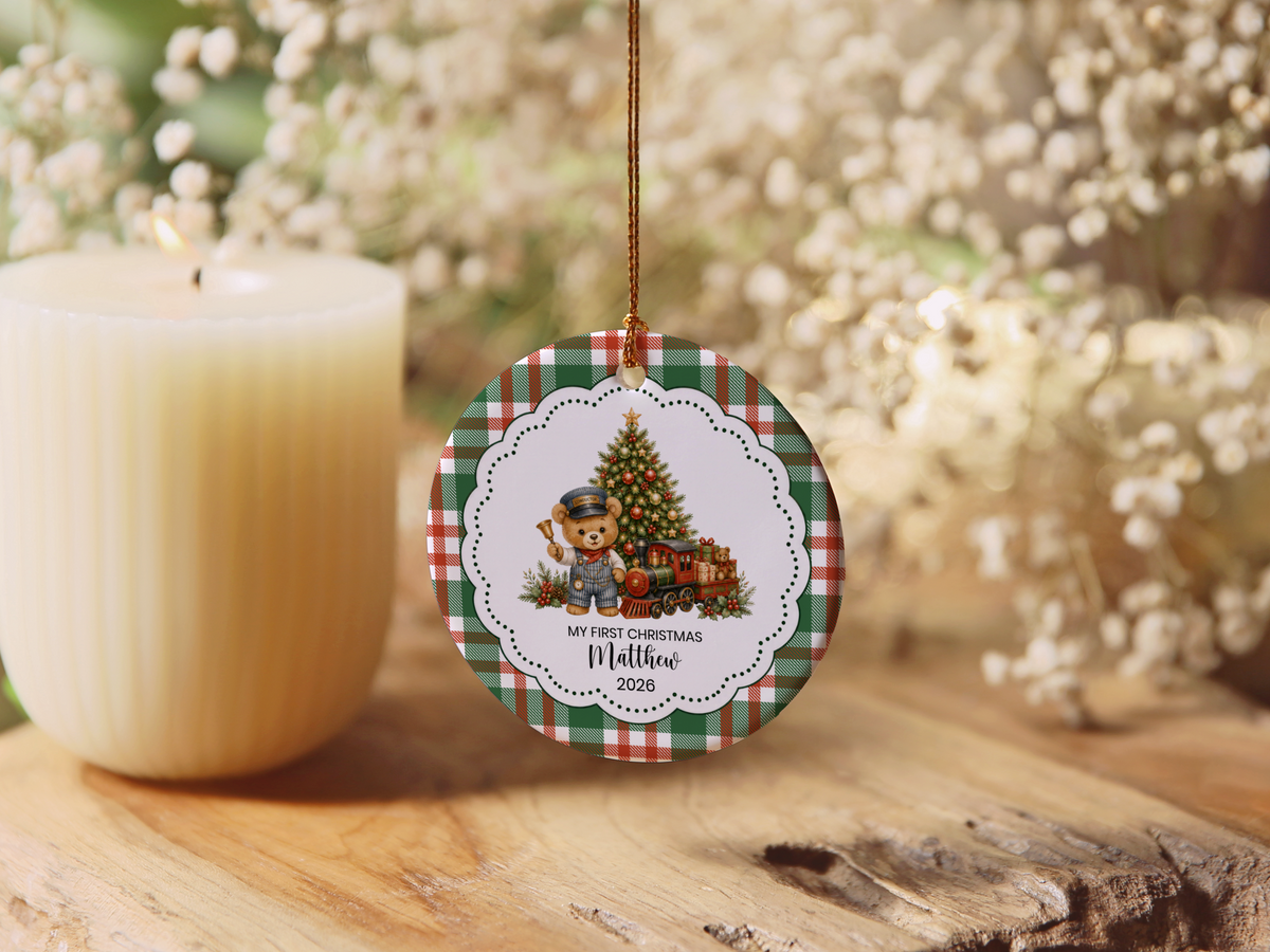 Baby's First Christmas Train Ornament