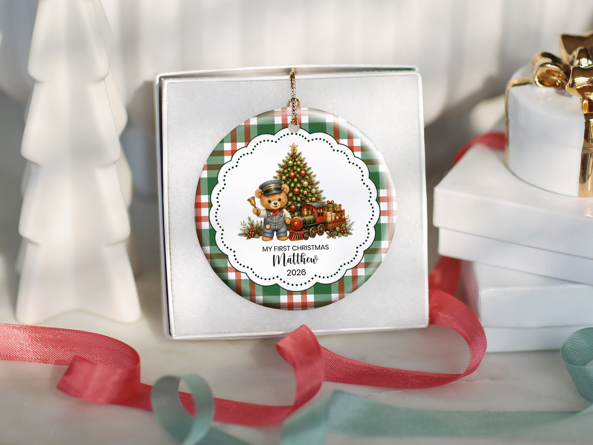 Baby's First Christmas Train Ornament