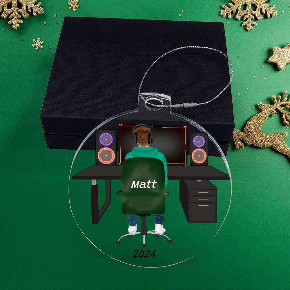 Custom Gamers Christmas Ornament for Video Game Player-[Heartfelt Family Gift]
