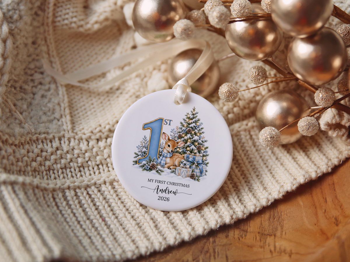 Baby Boy's 1st Christmas Deer Ornament
