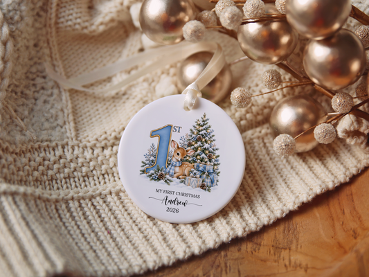 Baby Boy's 1st Christmas Deer Ornament