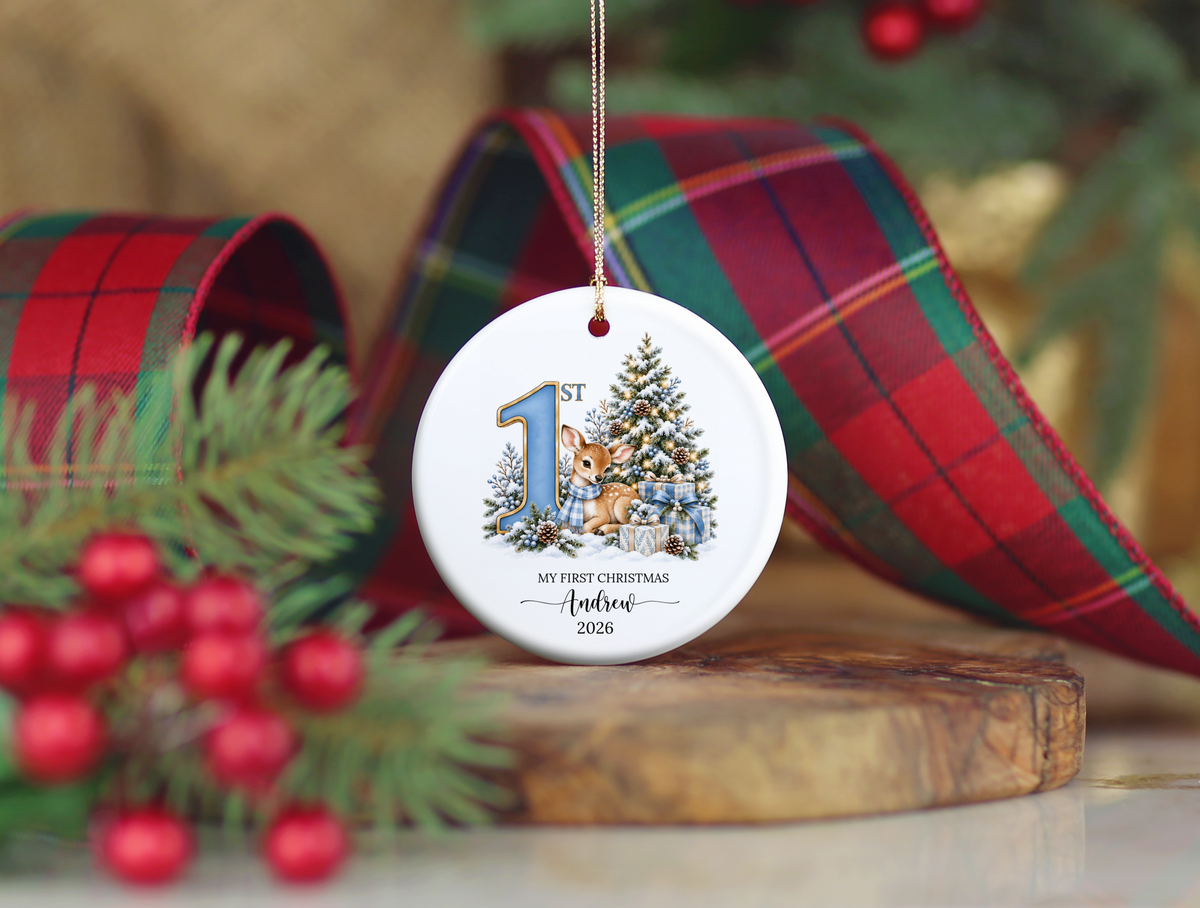 Baby Boy's 1st Christmas Deer Ornament