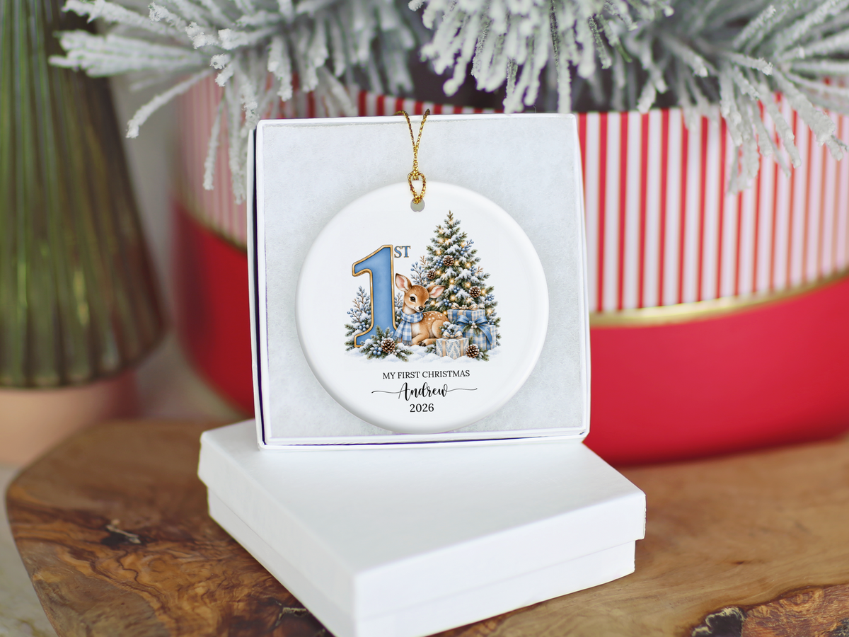Baby Boy's 1st Christmas Deer Ornament