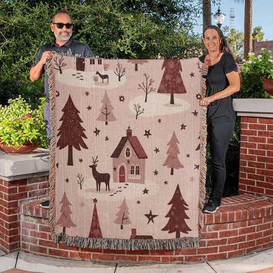 Christmas Woven Blanket-[Heartfelt Family Gift]
