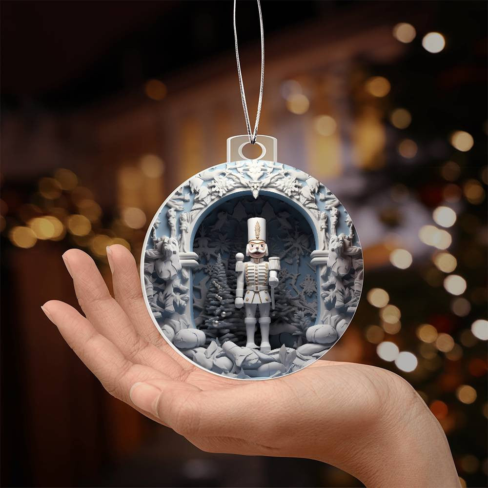 Nutcracker Acrylic Christmas Ornament-[Heartfelt Family Gift]