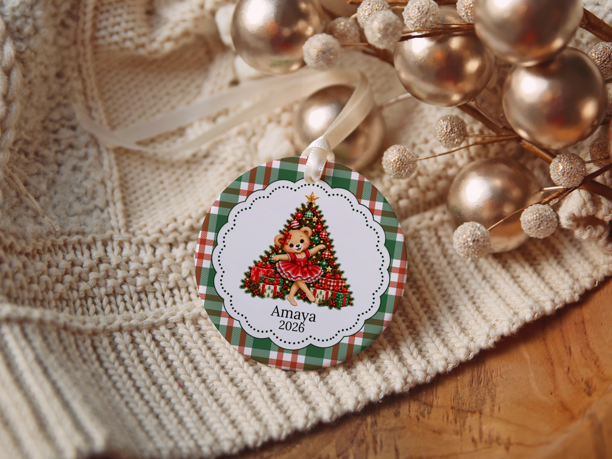 Bear Tap or Ballet Dance Christmas Ornament
