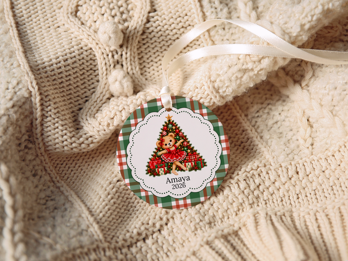 Bear Tap or Ballet Dance Christmas Ornament