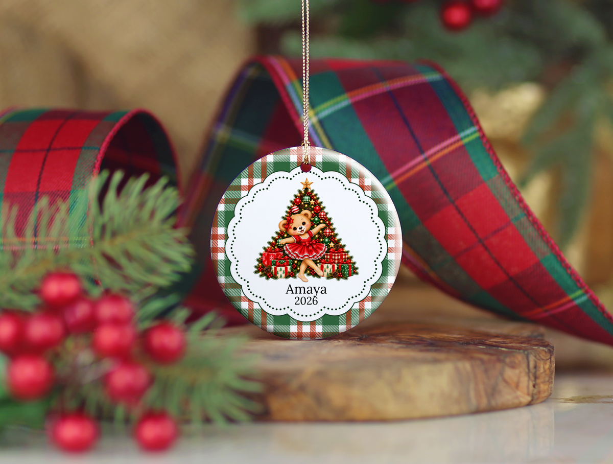 Bear Tap or Ballet Dance Christmas Ornament