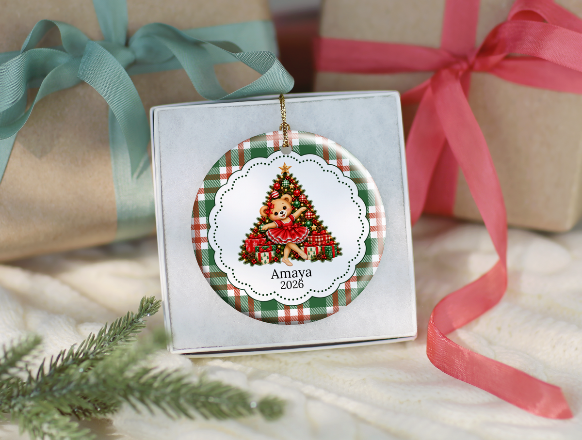 Bear Tap or Ballet Dance Christmas Ornament